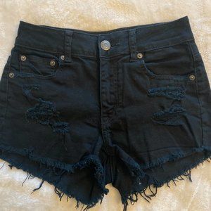 American Eagle High Rise Festival Shorts - Black